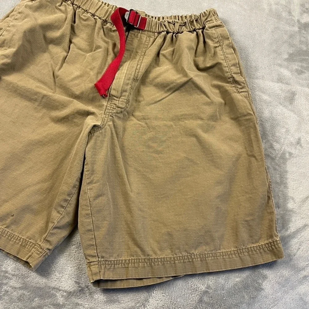 Gap Factory Store Men's XL Ripstop Hiking Shorts Khaki Tan Built-in Belt Cotton